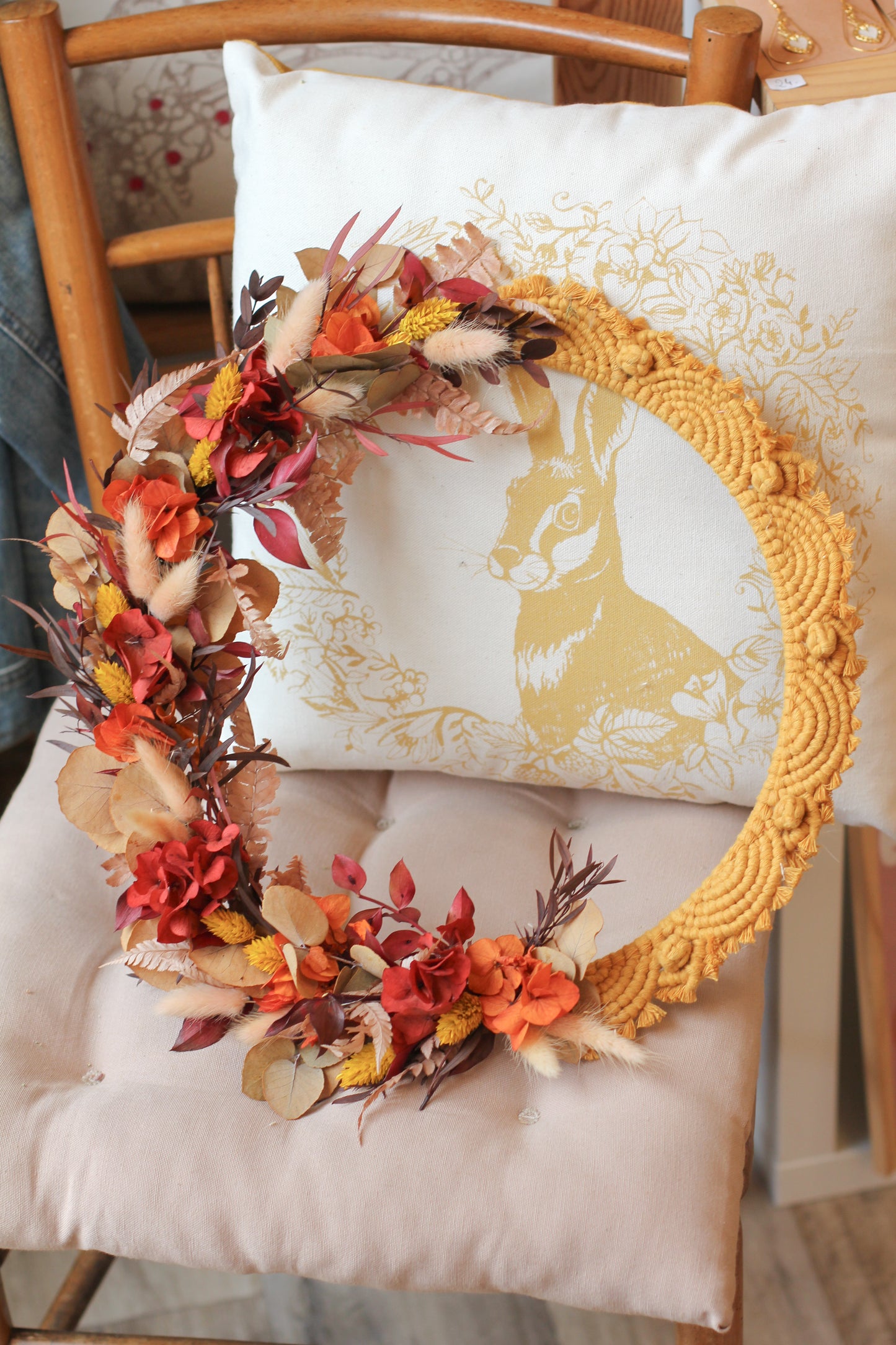Couronne Macramé x Fleurs Séchées SAFRAN