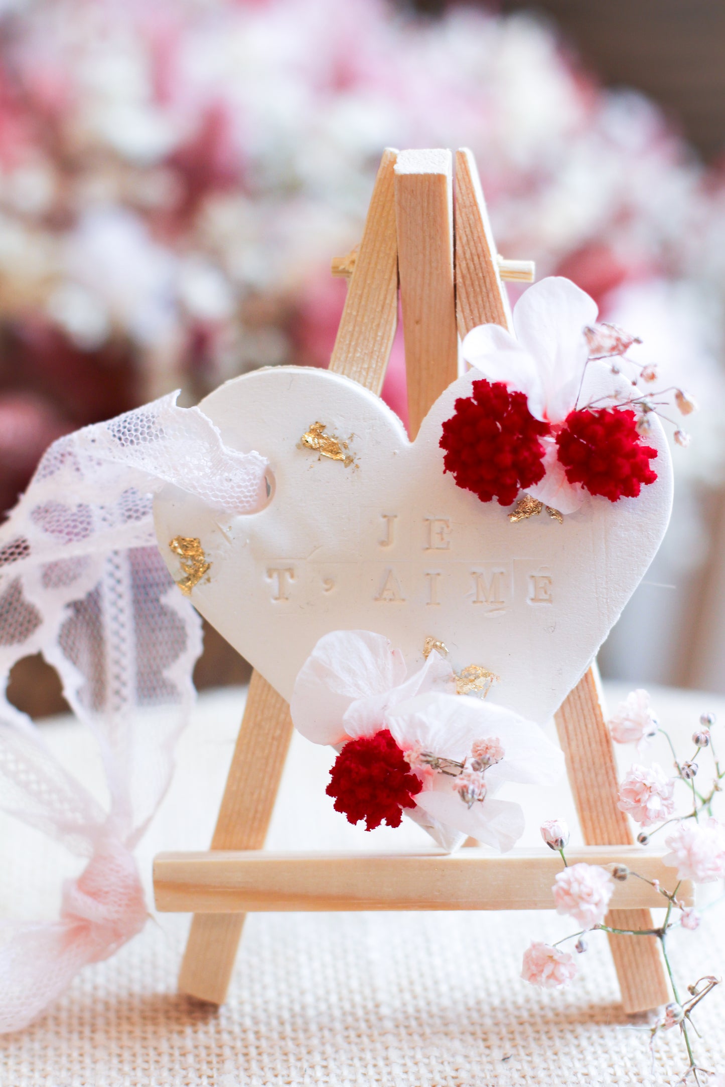 COEUR EN ARGILE "JE T'AIME"