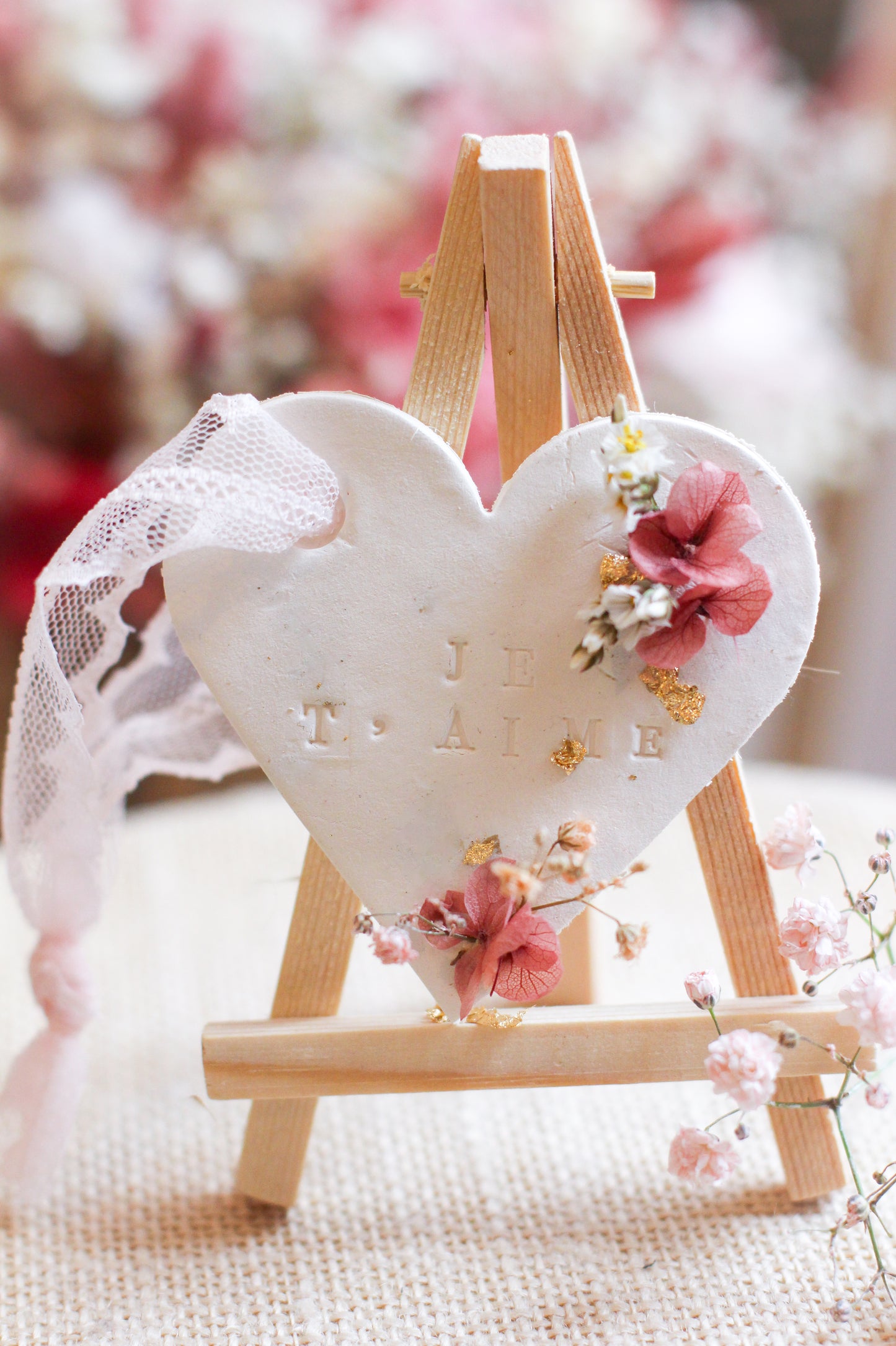 COEUR EN ARGILE "JE T'AIME"