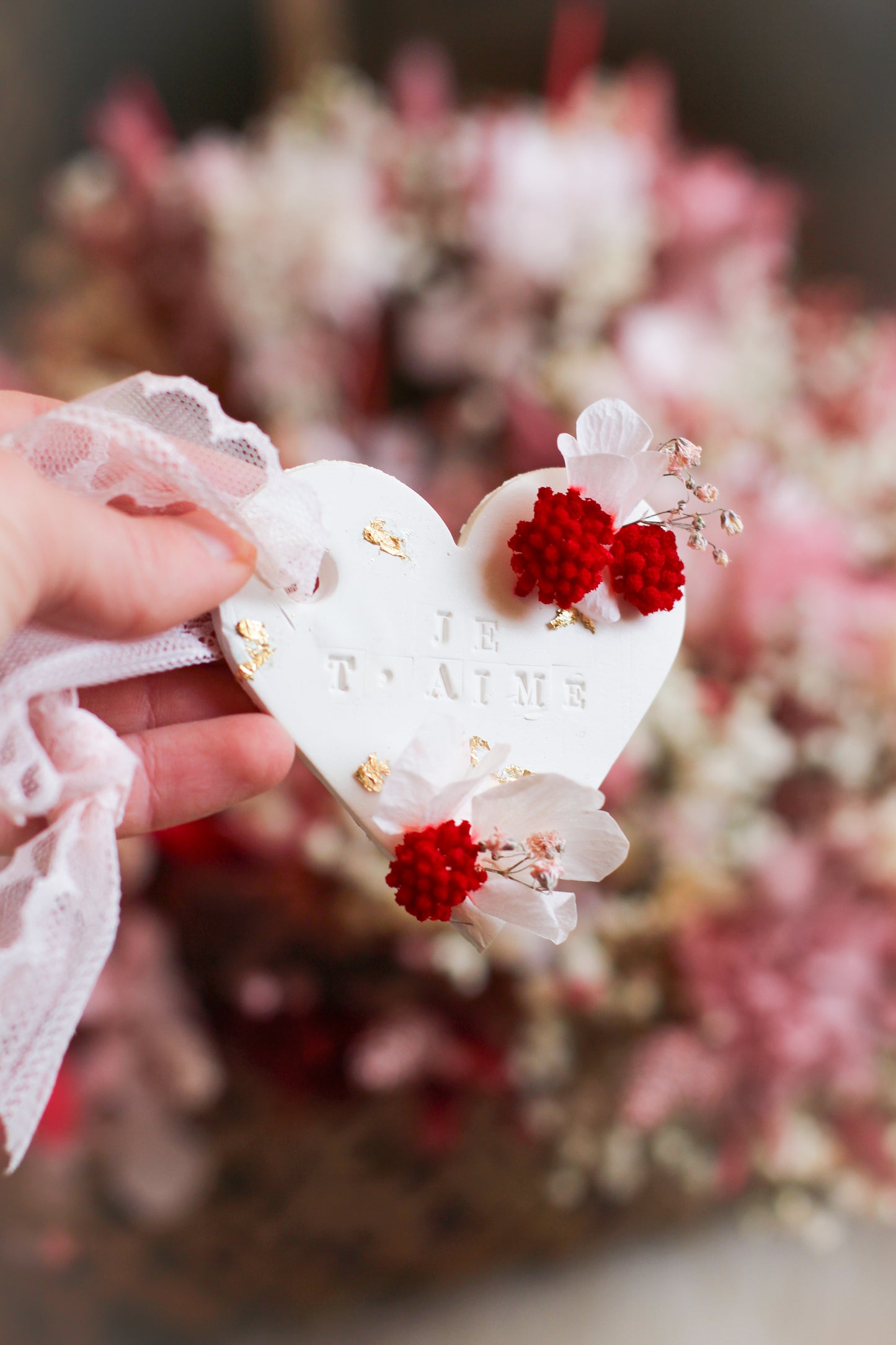 COEUR EN ARGILE "JE T'AIME"