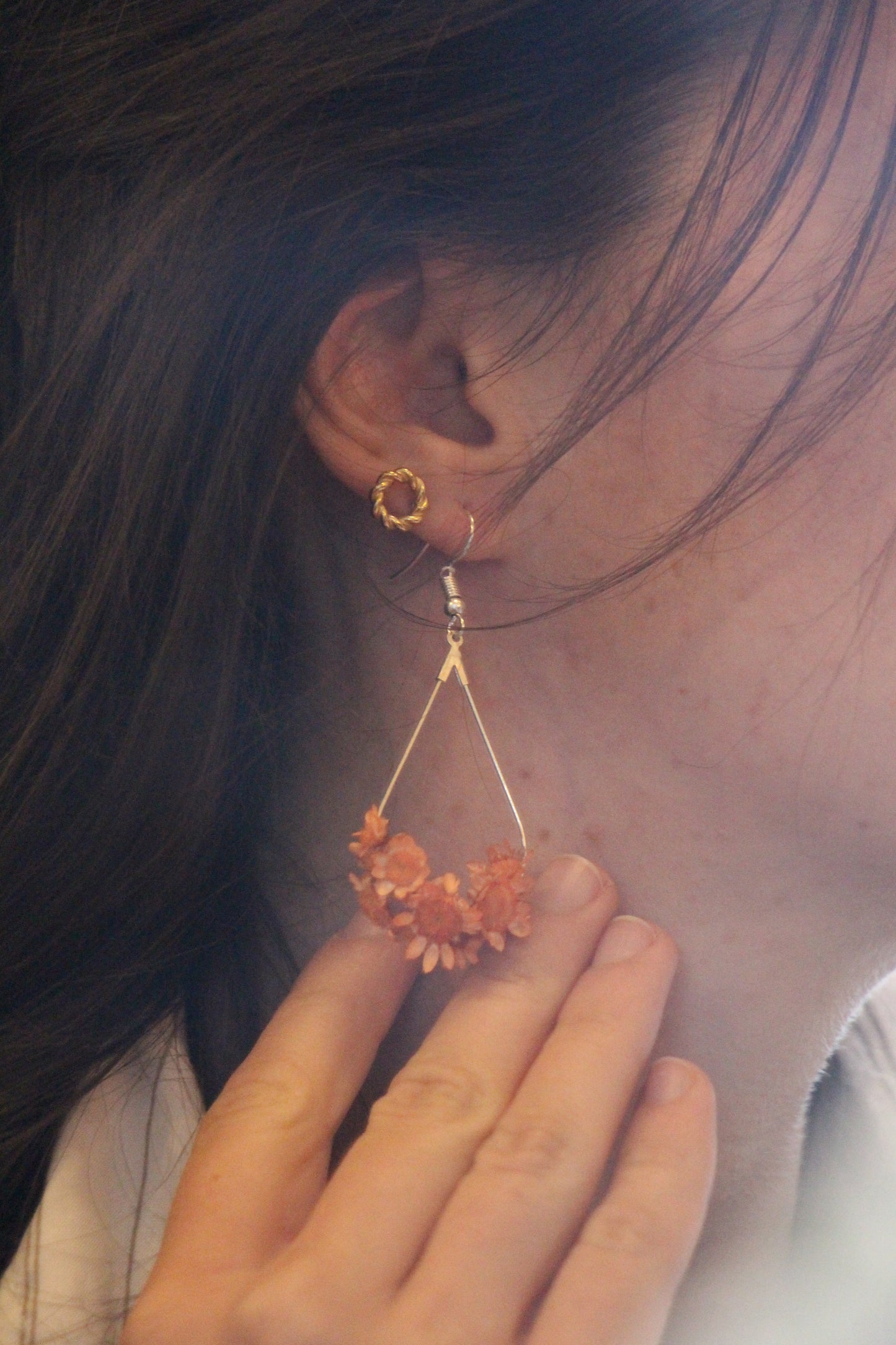 Boucle d'oreille en forme de goutte