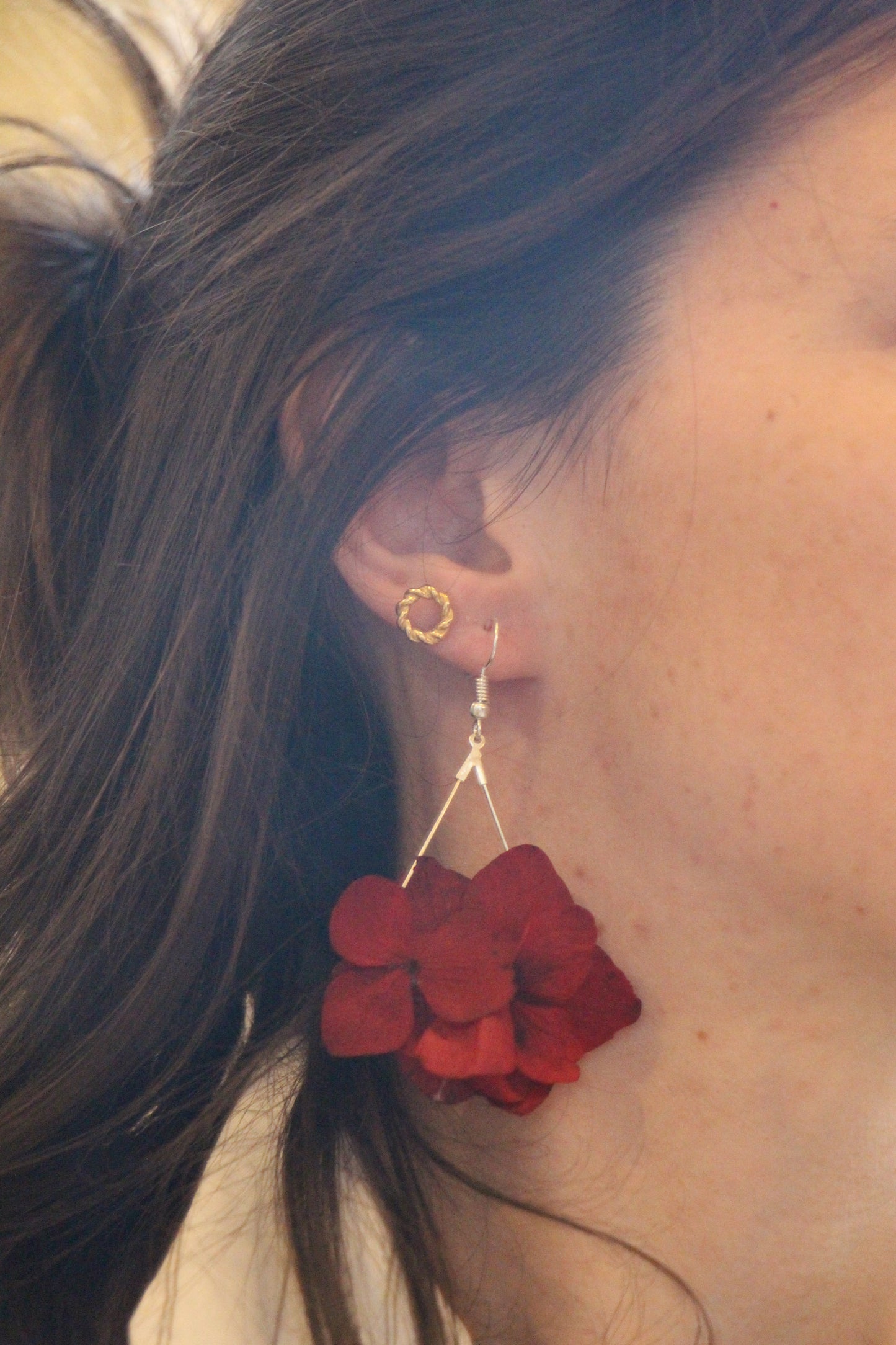 Boucle d'oreille en forme de goutte